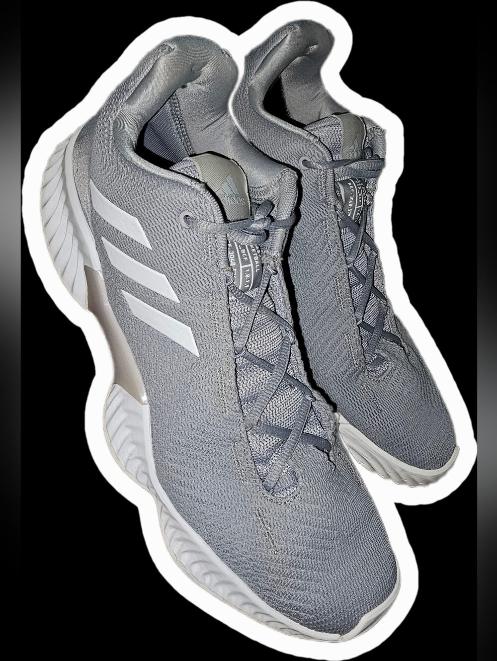 Adidas Pro Bounce 2018 Low Top Mens Basketball Shoes 10 Light Onix White Size 14